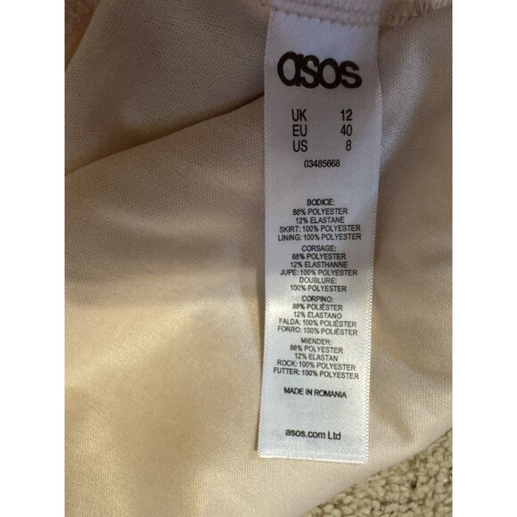 ASOS Sequin Scuba Sheath Dress 8 Stretch Party Wedding Cruise Washable - Picture 11 of 11